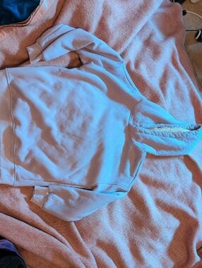 Women’s Light Pink Hooded Sweatshirt - Casual Pullover